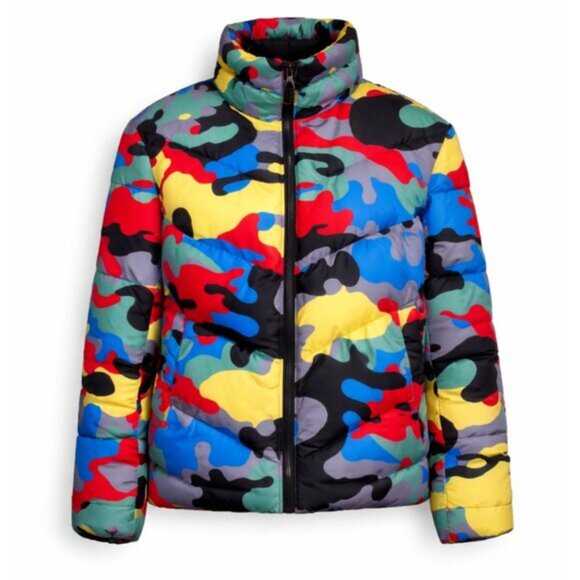 ZIAI Women's Colorful Camouflage Puffer Jacket - 10 - Picture 2 of 11